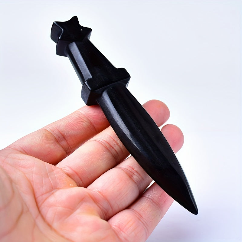 1Pc 13cm/5.11in Crystal Carved Witch's Dagger - MysticPavilion