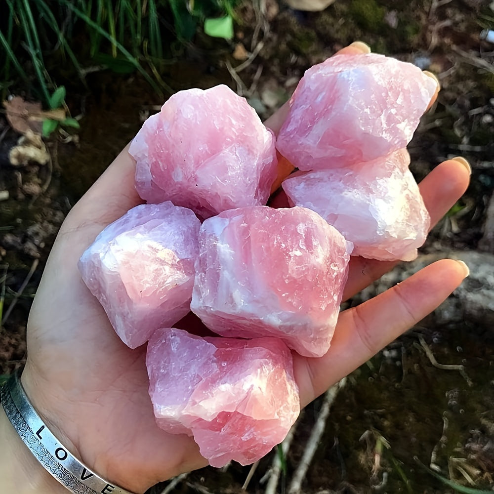 1 lb / 460 g Natural Rose Quartz Rough Stone for Love & Energy