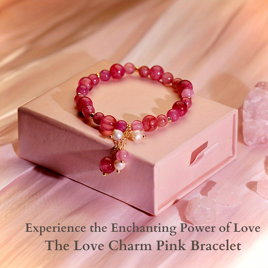 Pink Opal Triple Power Love Charm Bracelet - MysticPavilion