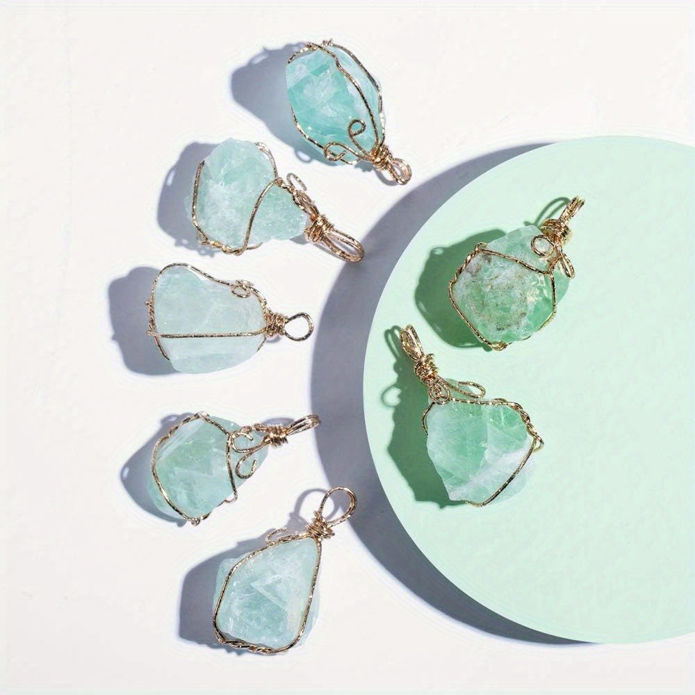 3 Pcs Natural Rock Quartz Pendant Necklace - MysticPavilion