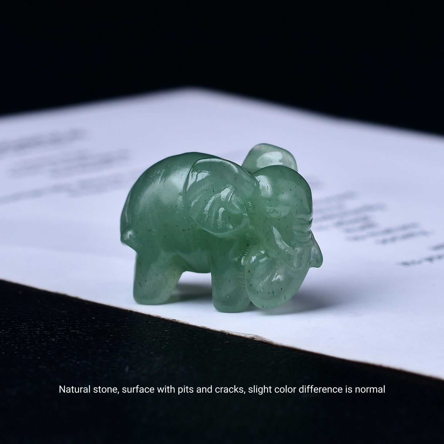 1 Pc 3.5cm/1.38in Crystal Carved Elephant - MysticPavilion