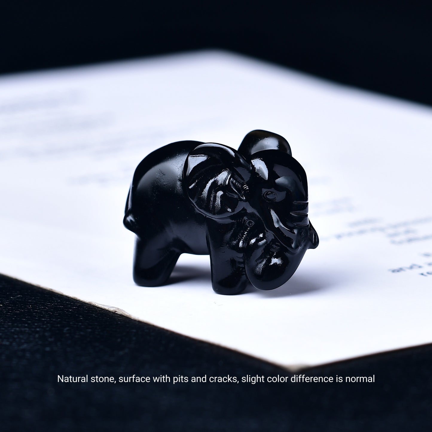 1 Pc 3.5cm/1.38in Crystal Carved Elephant - MysticPavilion