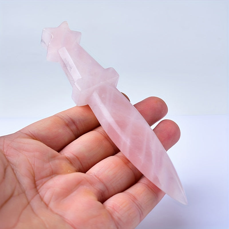 1Pc 13cm/5.11in Crystal Carved Witch's Dagger - MysticPavilion