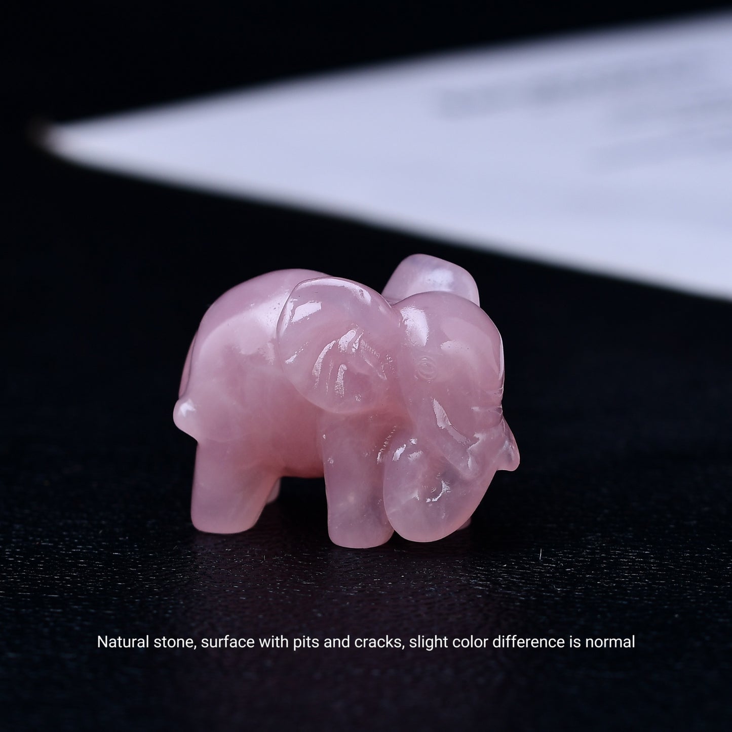 1 Pc 3.5cm/1.38in Crystal Carved Elephant - MysticPavilion