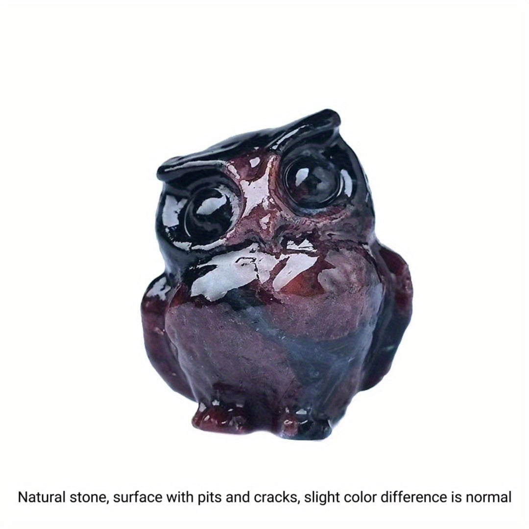 1Pc 3.5cm/1.38in Crystal Carved Owl - MysticPavilion
