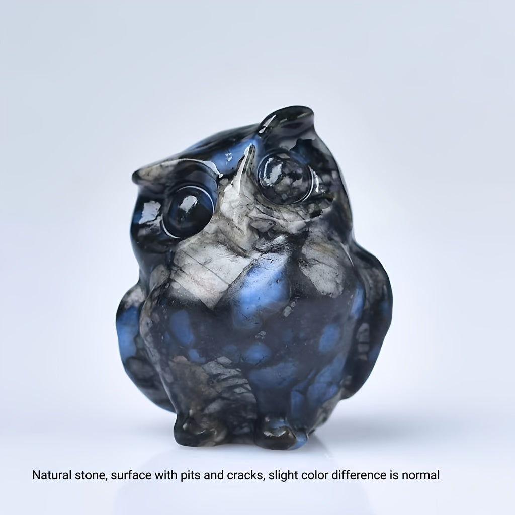 1Pc 3.5cm/1.38in Crystal Carved Owl - MysticPavilion