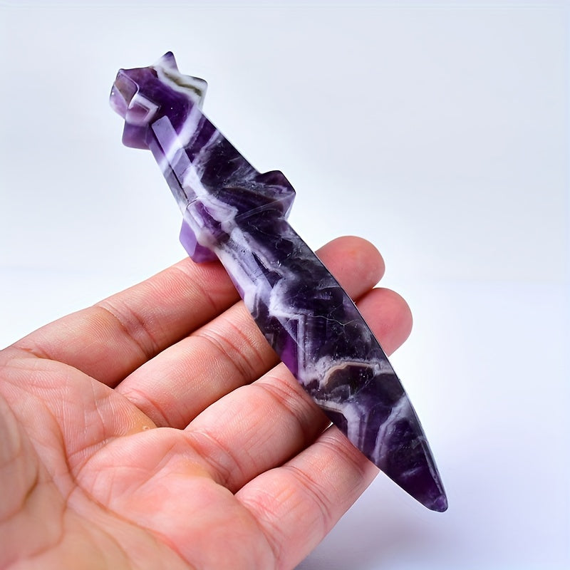 1Pc 13cm/5.11in Crystal Carved Witch's Dagger - MysticPavilion