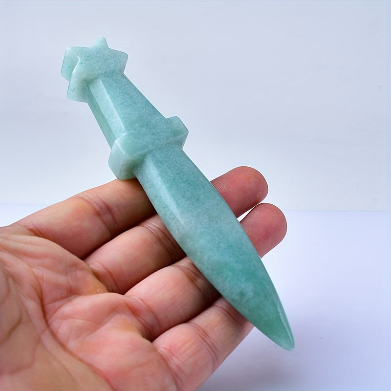 1Pc 13cm/5.11in Crystal Carved Witch's Dagger - MysticPavilion