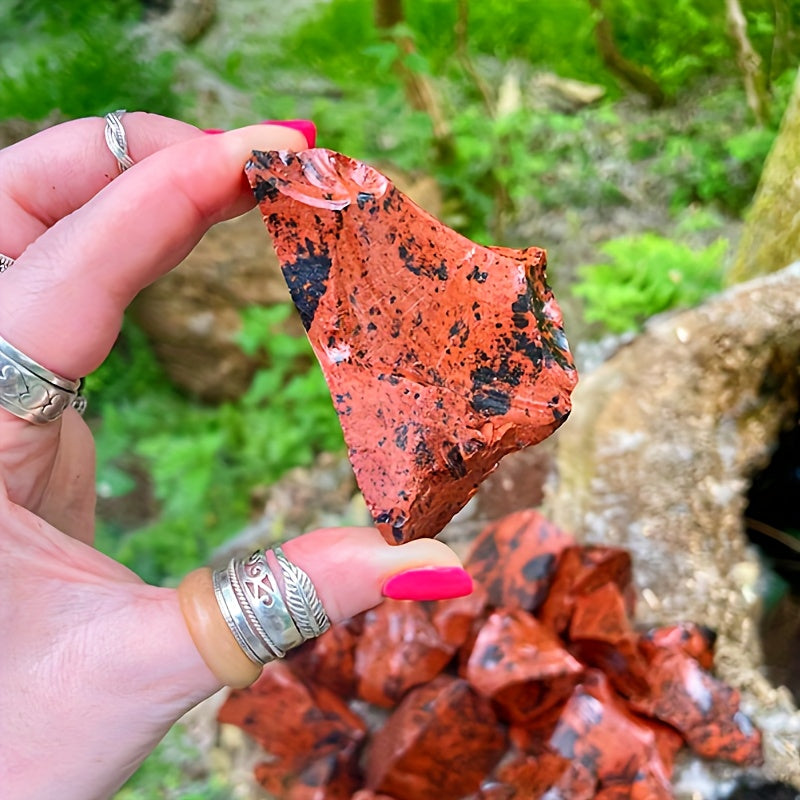 1lb / 460g Raw Red Obsidian for Cleansing, Balancing The Root & Sacral Chakras - MysticPavilion