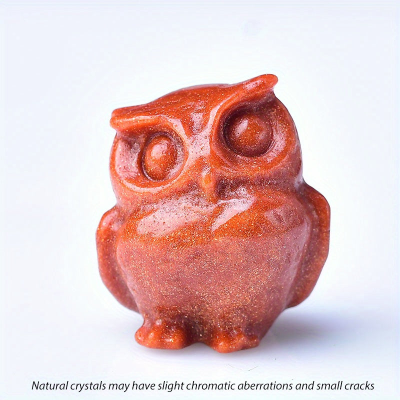 1Pc 3.5cm/1.38in Crystal Carved Owl - MysticPavilion
