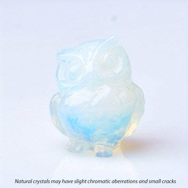 1Pc 3.5cm/1.38in Crystal Carved Owl - MysticPavilion