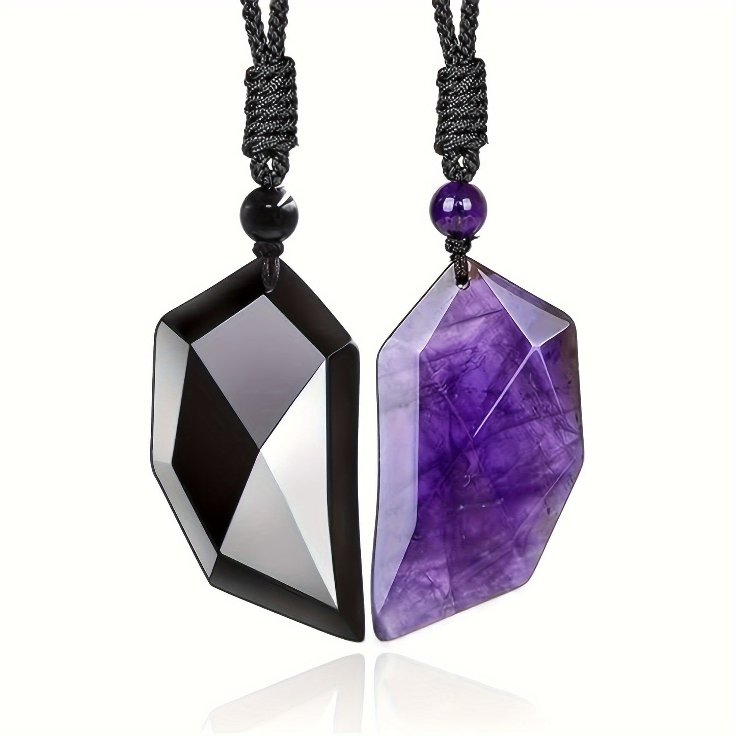 2 PCS Healing Stone Heart Couples Necklace - Love Puzzle Necklace for Partners - MysticPavilion