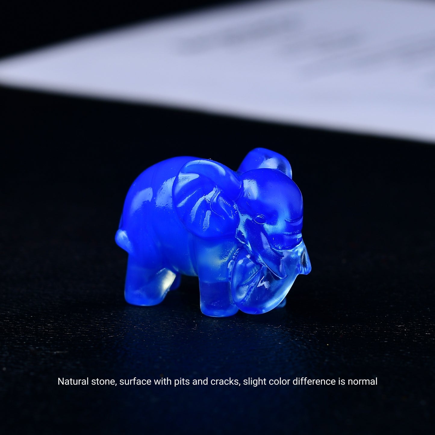 1 Pc 3.5cm/1.38in Crystal Carved Elephant - MysticPavilion