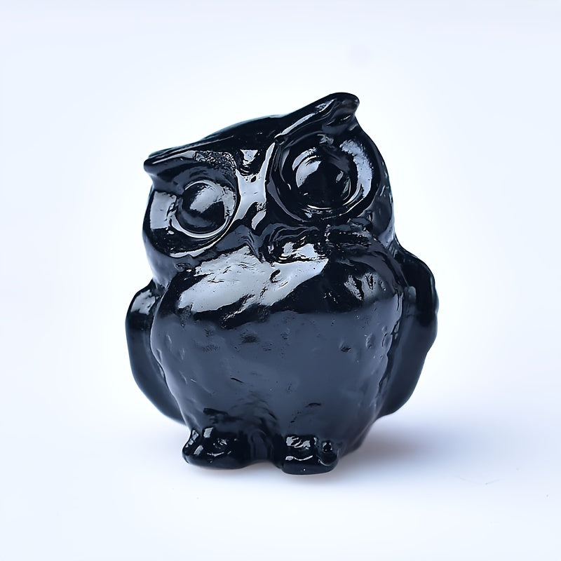 1Pc 3.5cm/1.38in Crystal Carved Owl - MysticPavilion