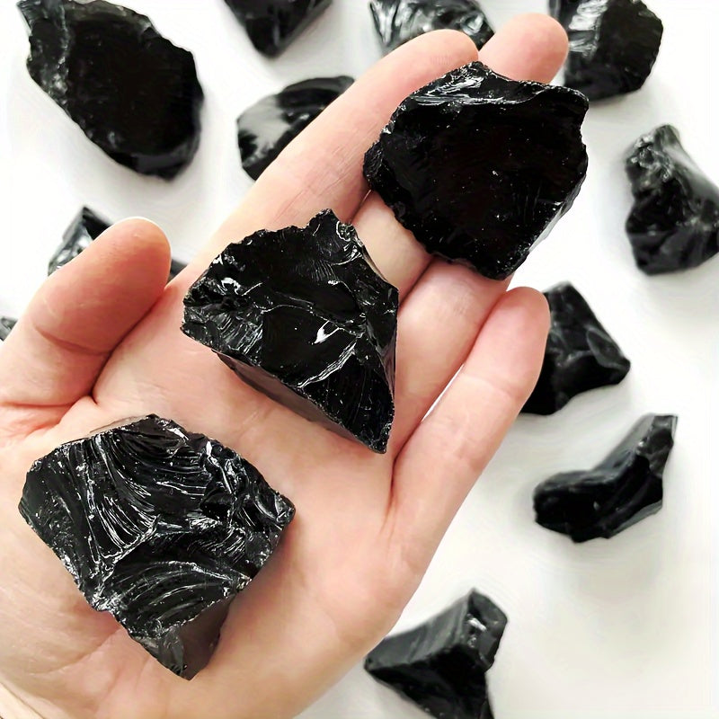 Natural Raw Black Obsidian for Clarity, Stability and Grounding