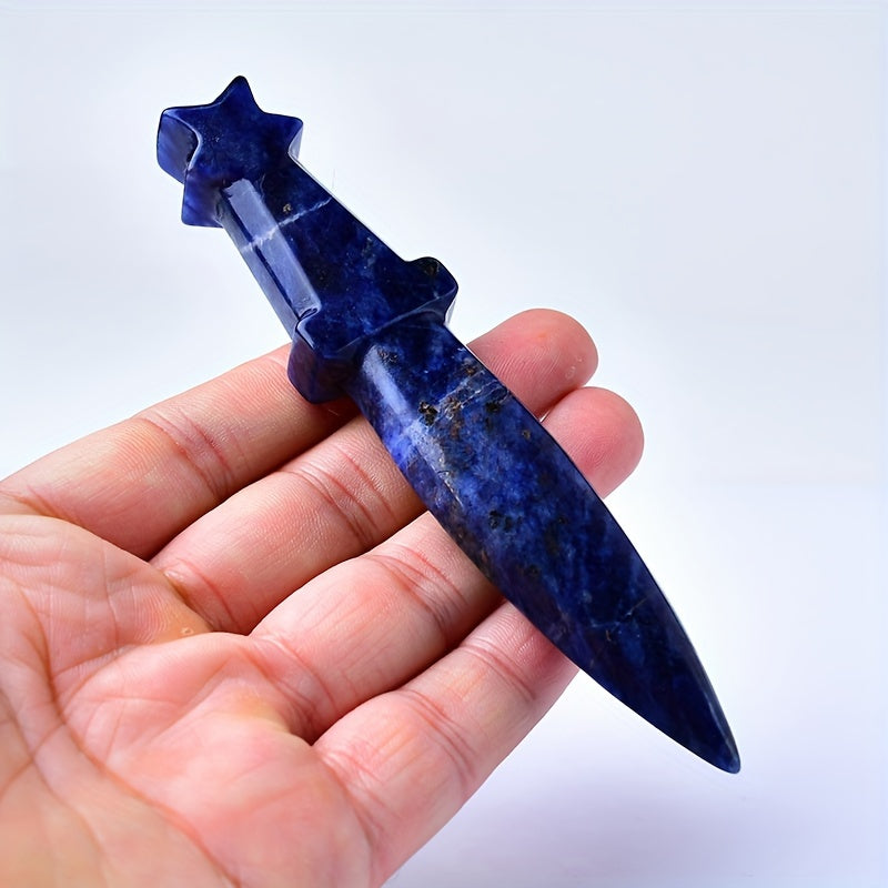 1Pc 13cm/5.11in Crystal Carved Witch's Dagger - MysticPavilion