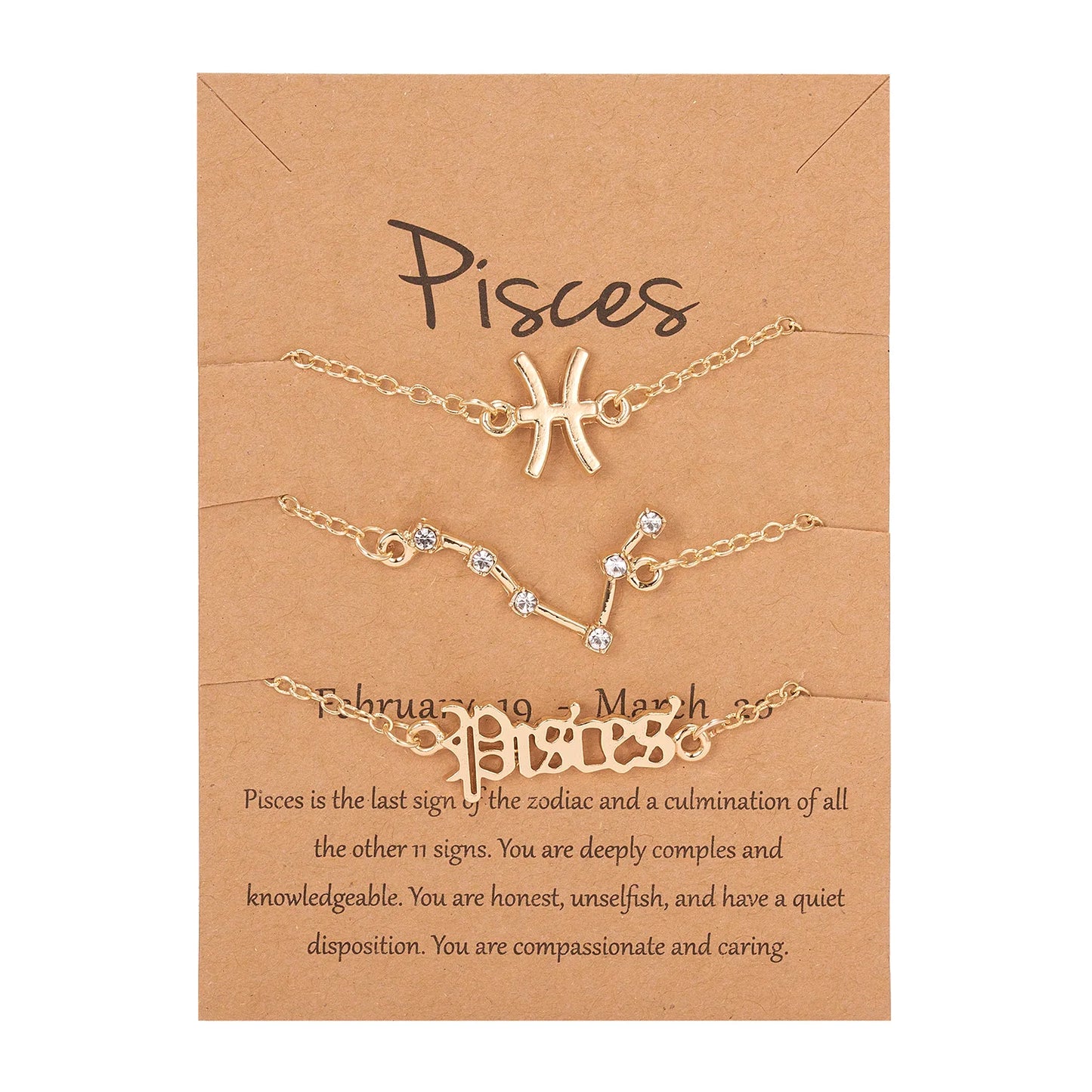 3 PCS Zodiac Sign Bracelets Set for Emotional Connection & Spiritual Bond