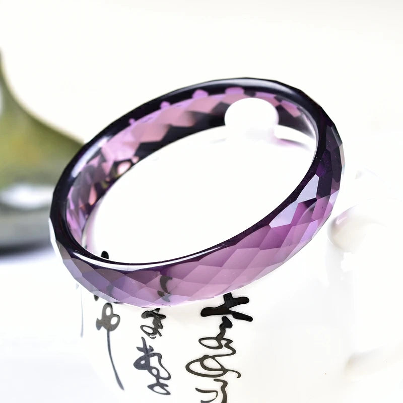 Purple Carved Faceted Cut Bracelet For Happiness - MysticPavilion