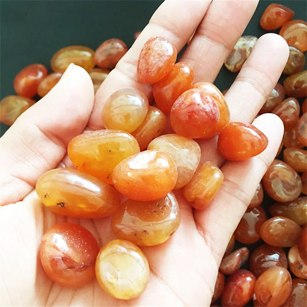 Irregular Carnelian Red Agate Raw Crushed Stone For Energetic Preservation - MysticPavilion