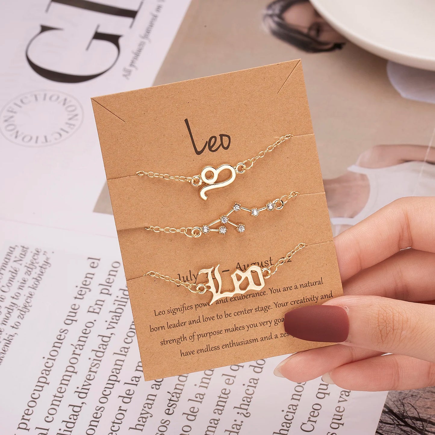 3 PCS Zodiac Sign Bracelets Set for Emotional Connection & Spiritual Bond