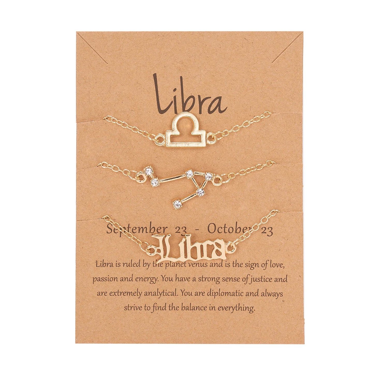 3 PCS Zodiac Sign Bracelets Set for Emotional Connection & Spiritual Bond