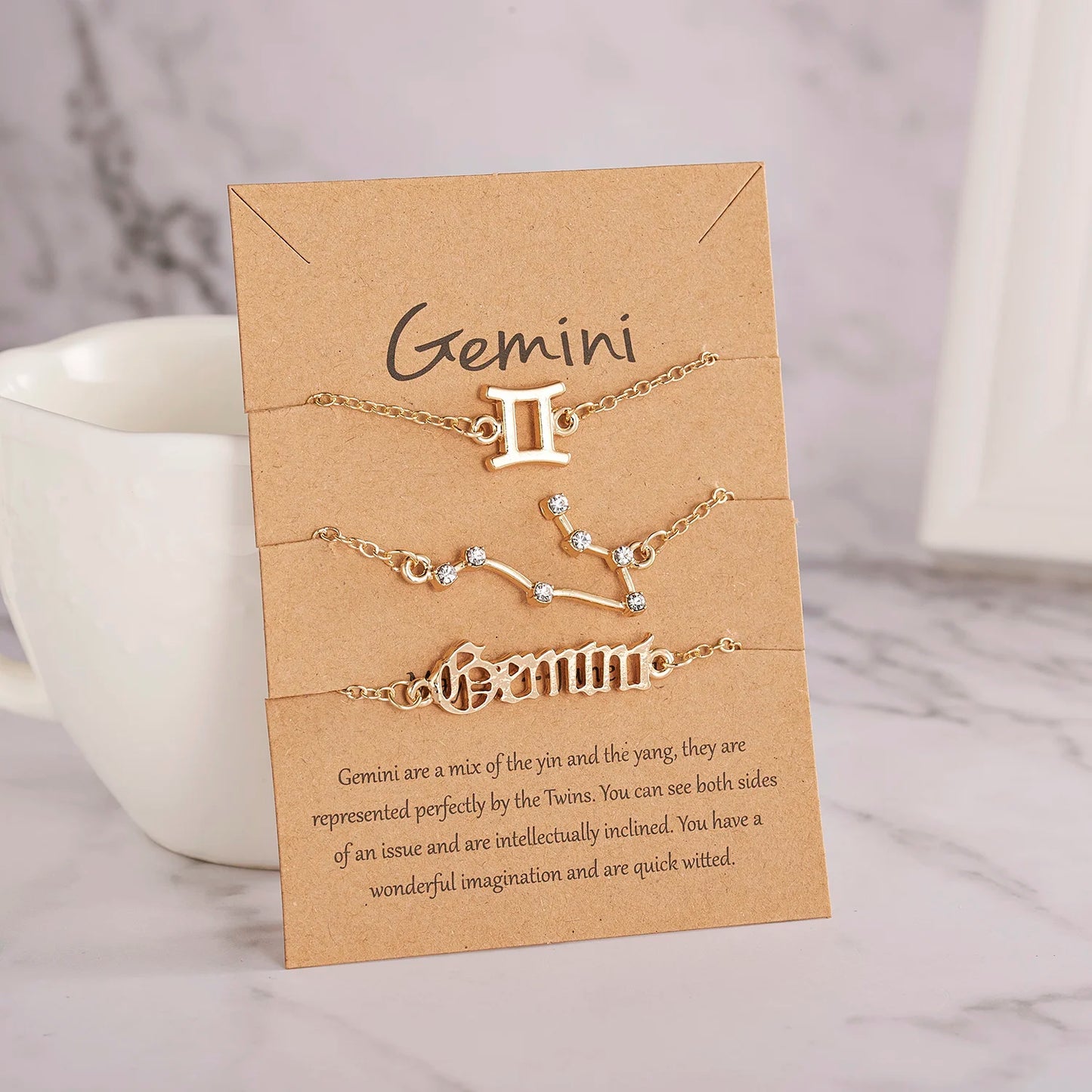 3 PCS Zodiac Sign Bracelets Set for Emotional Connection & Spiritual Bond
