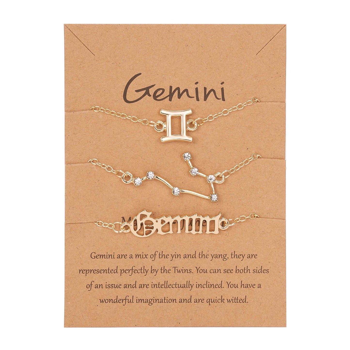 3 PCS Zodiac Sign Bracelets Set for Emotional Connection & Spiritual Bond