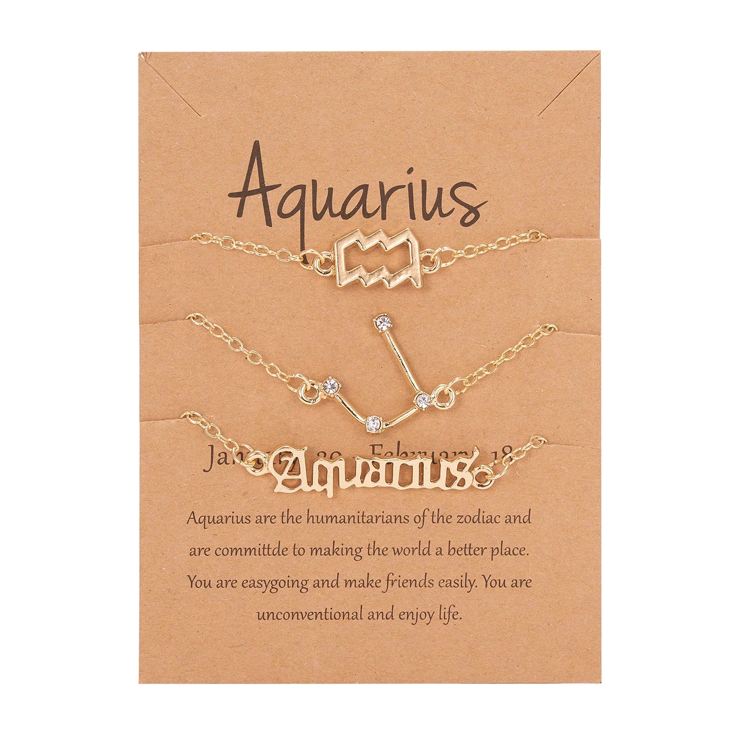 3 PCS Zodiac Sign Bracelets Set for Emotional Connection & Spiritual Bond