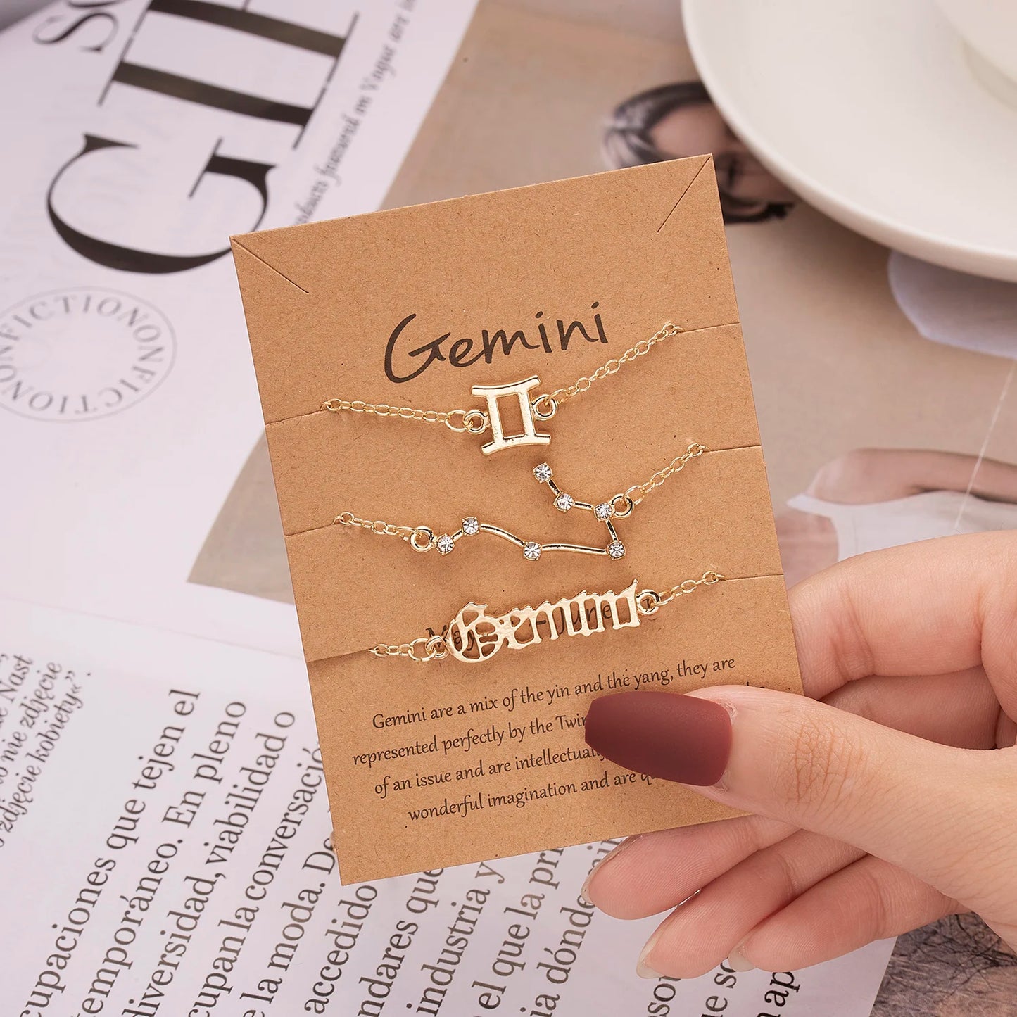 3 PCS Zodiac Sign Bracelets Set for Emotional Connection & Spiritual Bond
