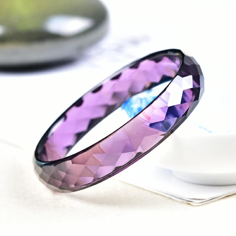 Purple Carved Faceted Cut Bracelet For Happiness - MysticPavilion