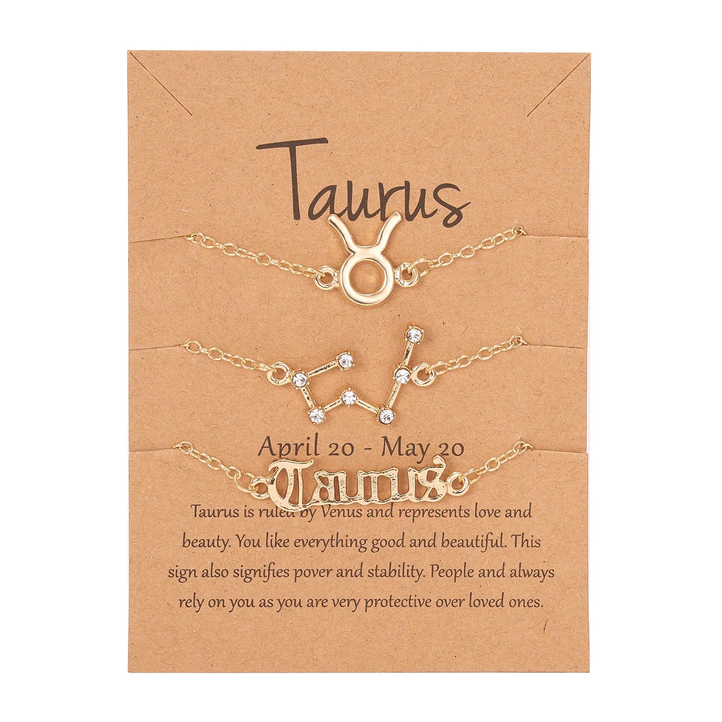 3 PCS Zodiac Sign Bracelets Set for Emotional Connection & Spiritual Bond