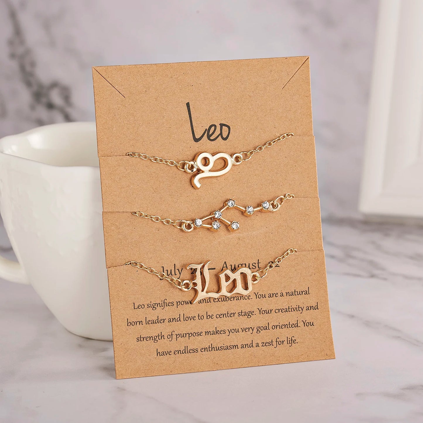 3 PCS Zodiac Sign Bracelets Set for Emotional Connection & Spiritual Bond