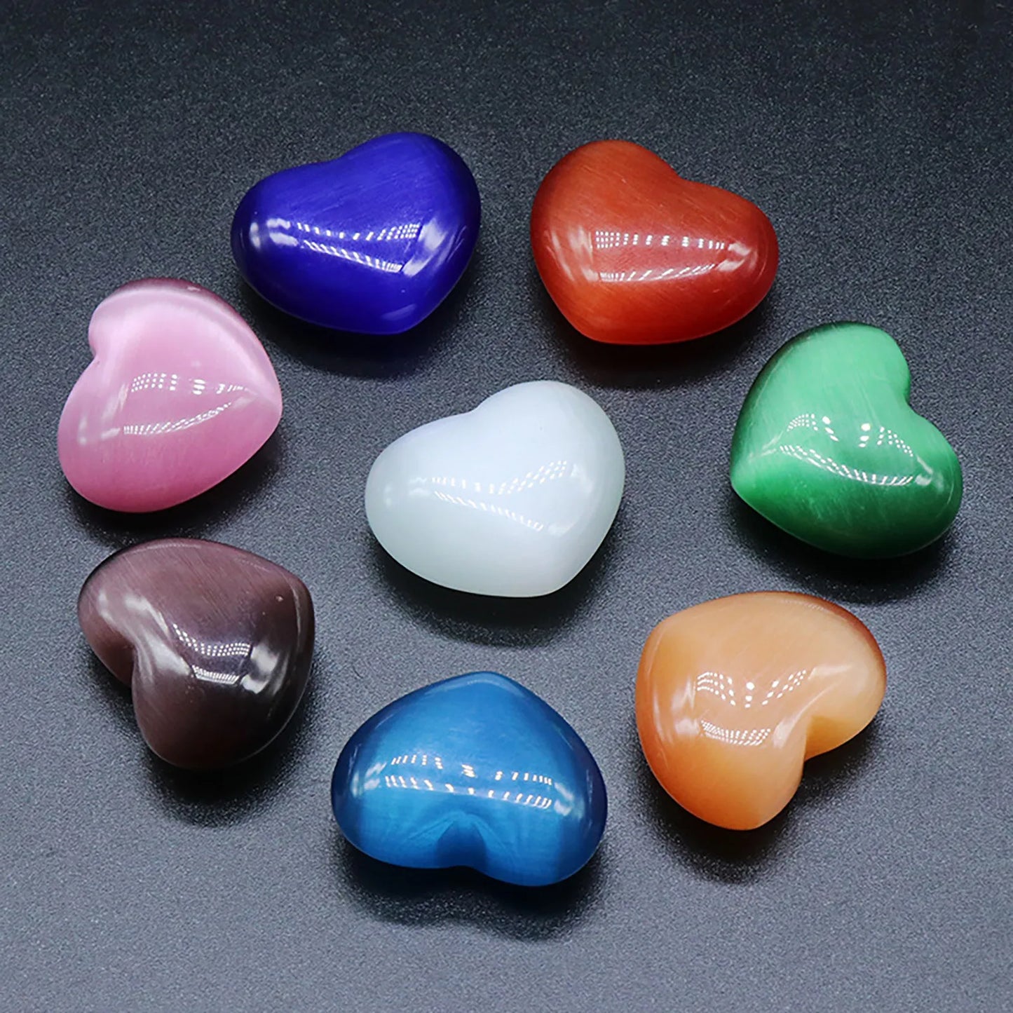 3PCS Colorful Heart Shape Crystal For Drawing Love & Happiness - MysticPavilion