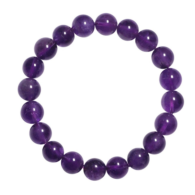 Lavender Purple Quartz Round Beads Bracelet For Love - MysticPavilion