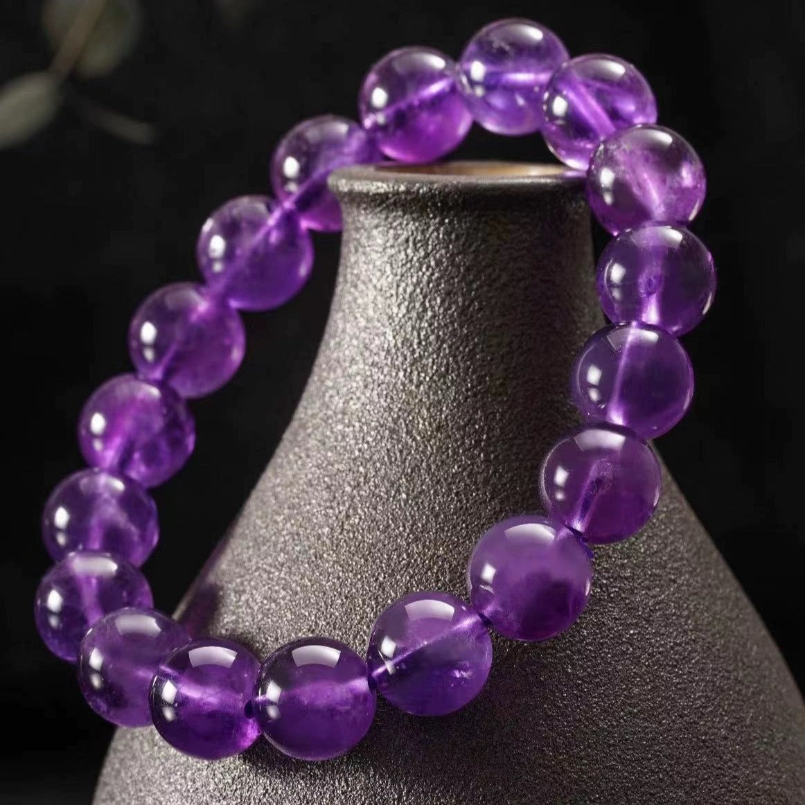 Lavender Purple Quartz Round Beads Bracelet For Love - MysticPavilion