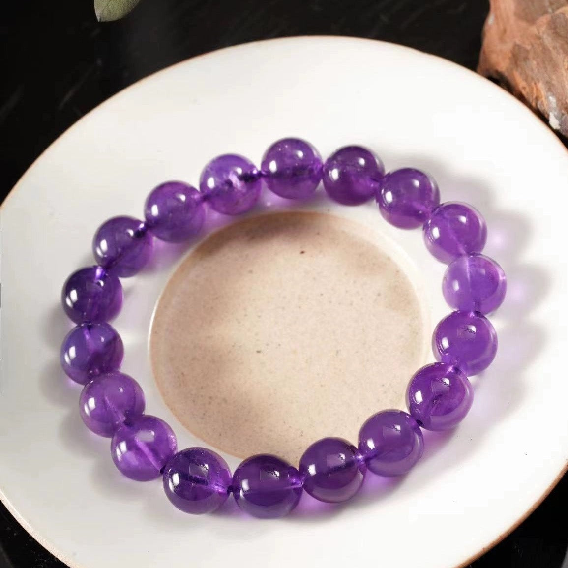 Lavender Purple Quartz Round Beads Bracelet For Love - MysticPavilion