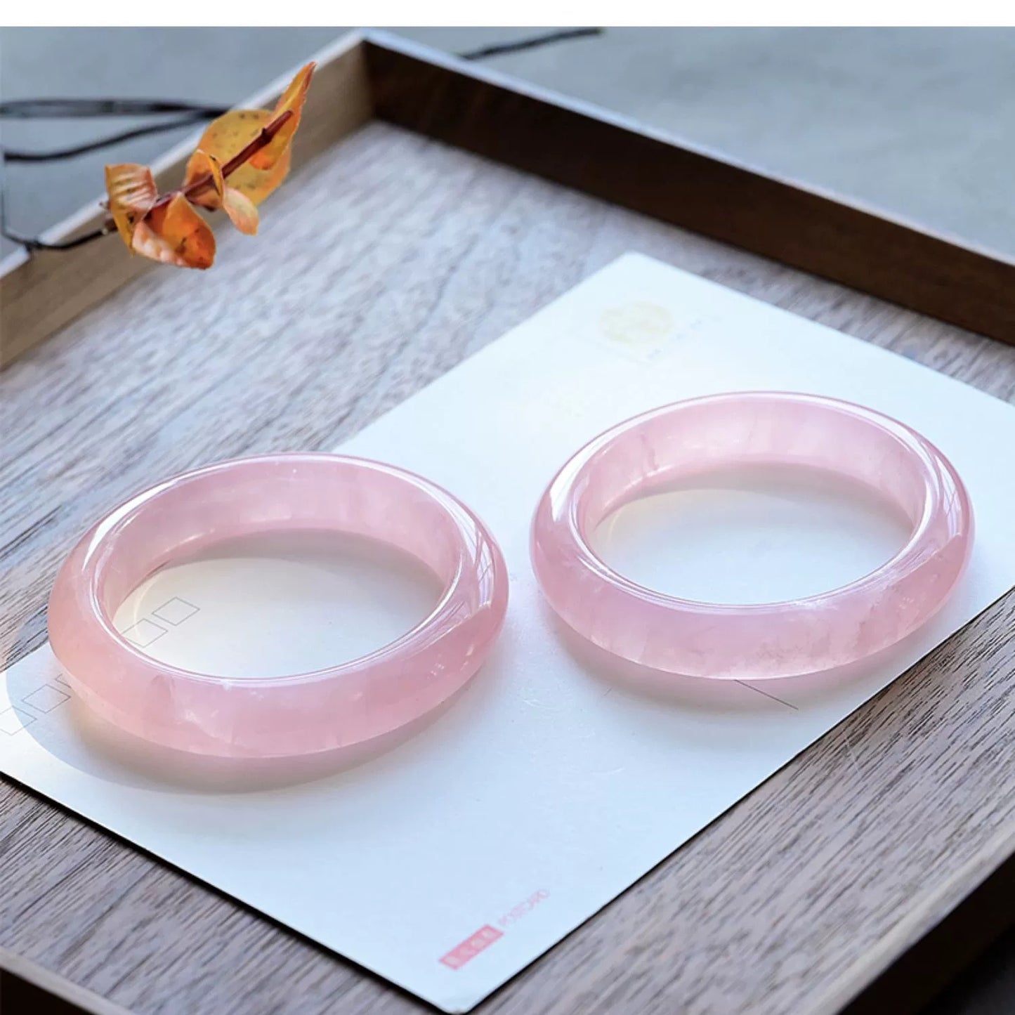 Rose Quartz Bangle For Drawing Love & Enhancing Intimacy - MysticPavilion