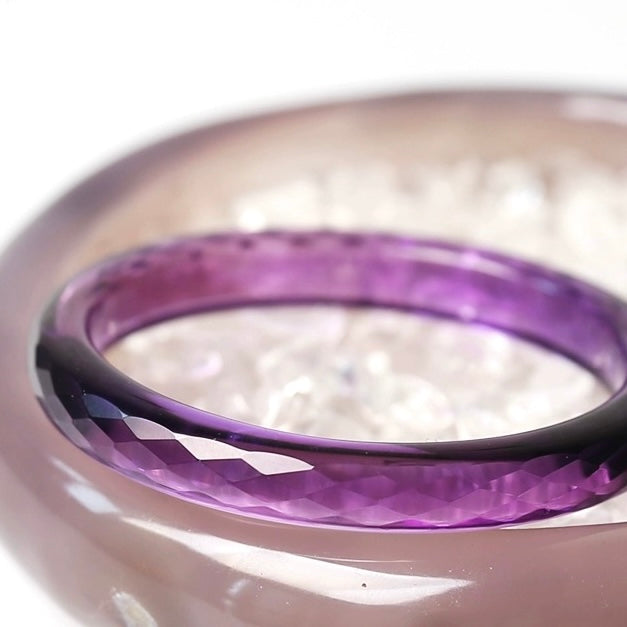 Purple Carved Faceted Cut Bracelet For Happiness - MysticPavilion