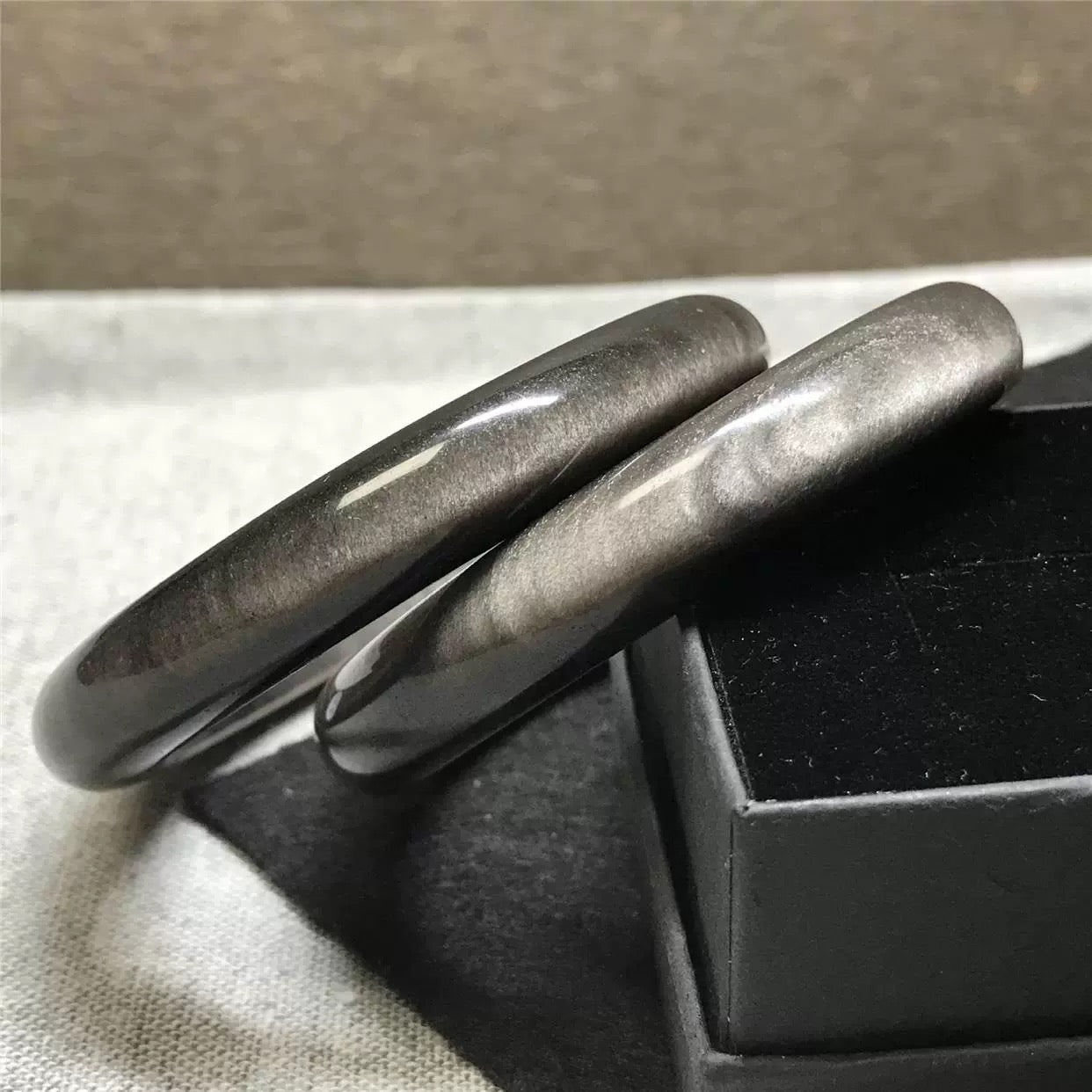 Black Obsidian Bangle For Meditation & Intuition - MysticPavilion