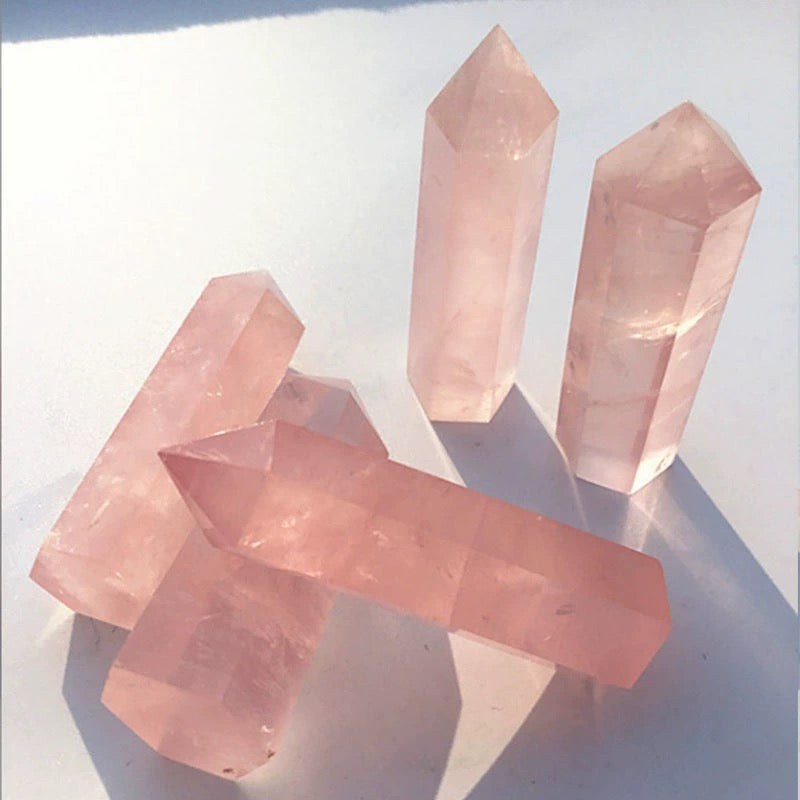 Pink Rose Quartz Wand For Love - MysticPavilion