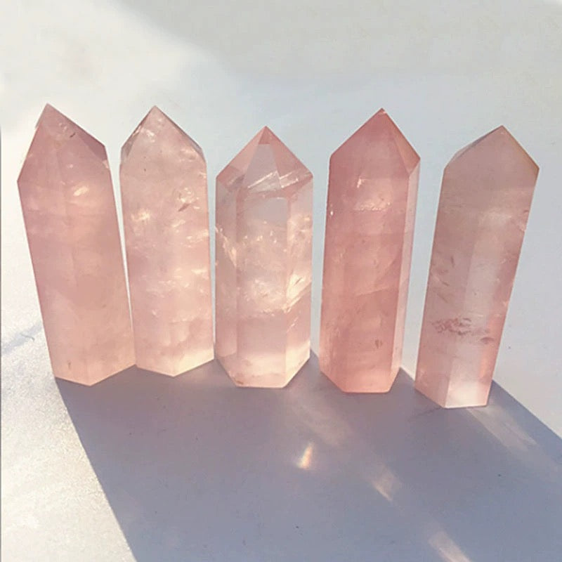 Pink Rose Quartz Wand For Love - MysticPavilion