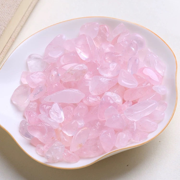 Rose Quartz Tumbled Chips For Love - MysticPavilion