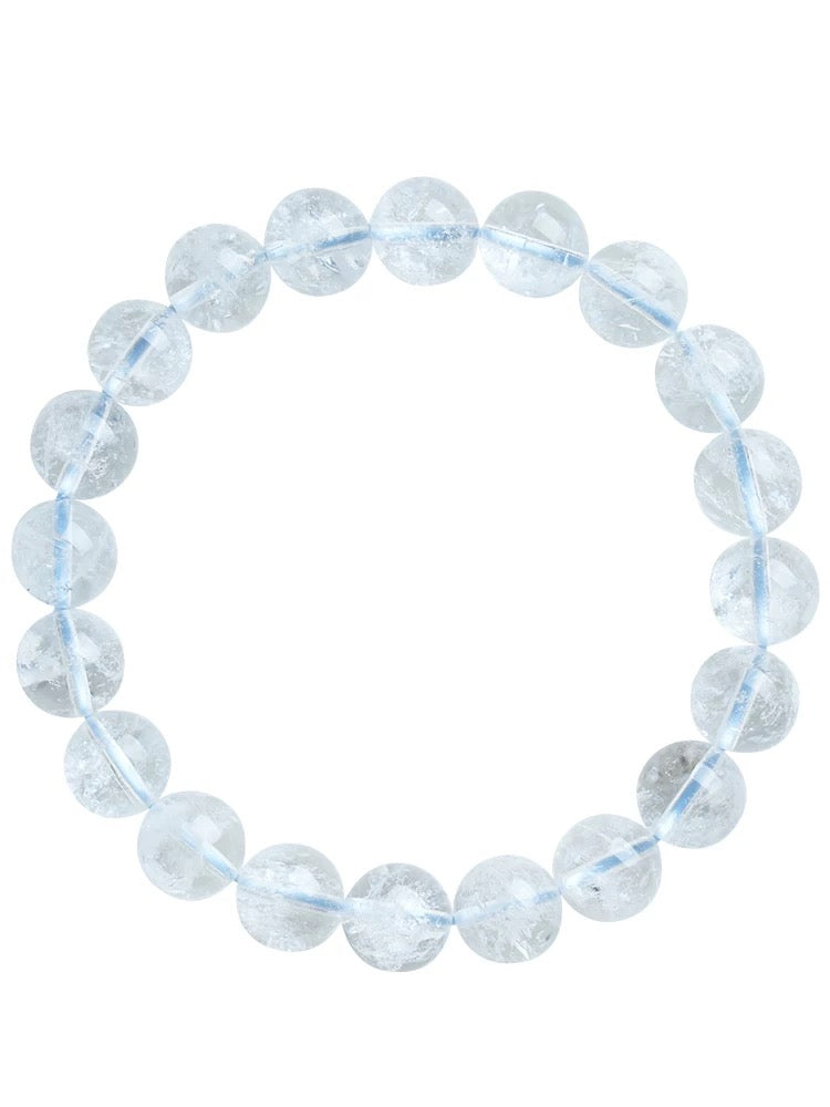 Clear Quartz Round Beads Bracelet For Meditation - MysticPavilion