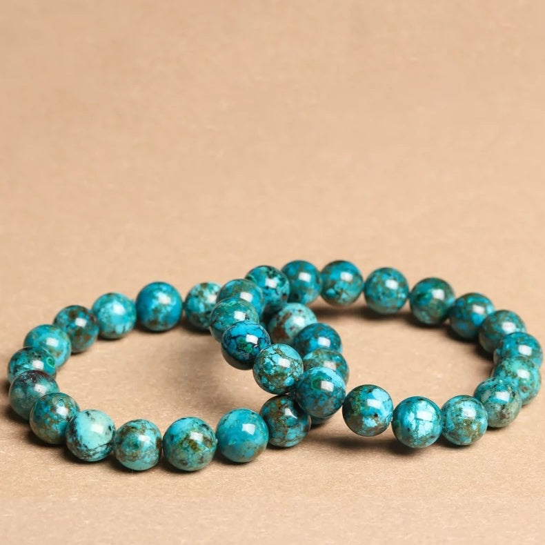 Blue Turquoise Beaded Bracelet For Protection And Healing - MysticPavilion
