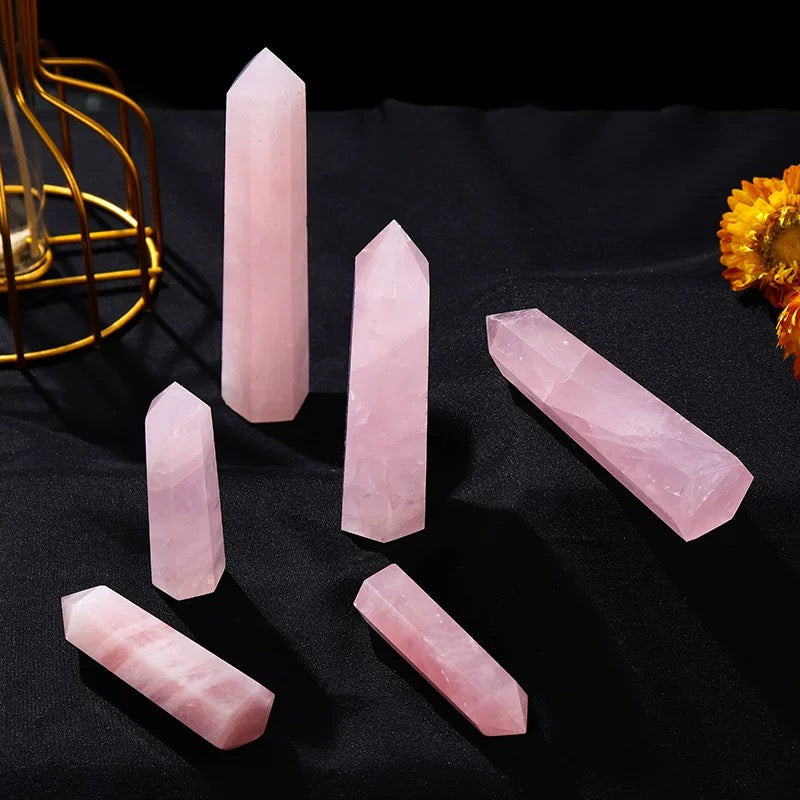 Pink Rose Quartz Wand For Love - MysticPavilion