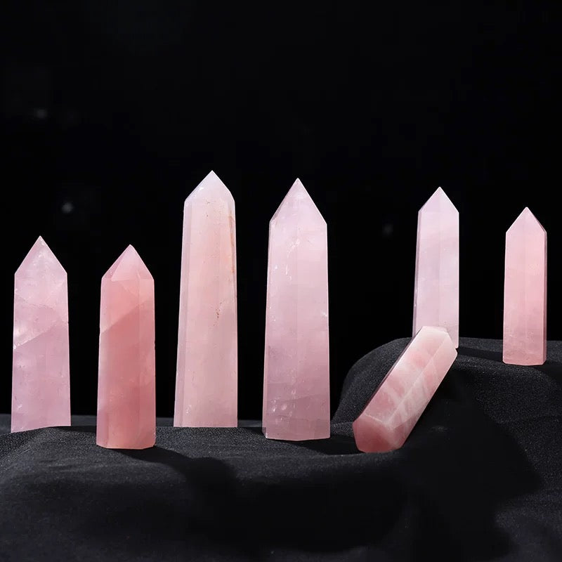 Pink Rose Quartz Wand For Love - MysticPavilion