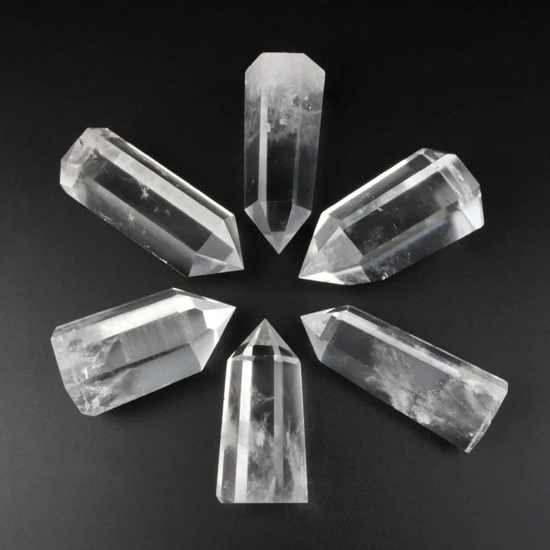Clear Crystal Hexagonal Wand For Manifestation - MysticPavilion
