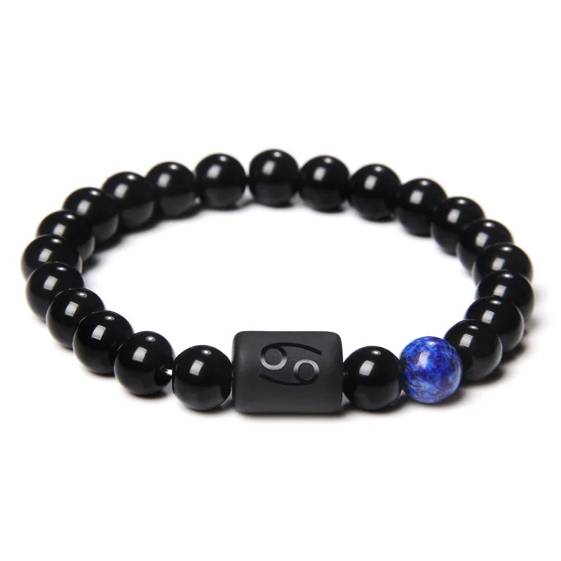 Black Onyx Zodiac Sign Bracelet - MysticPavilion