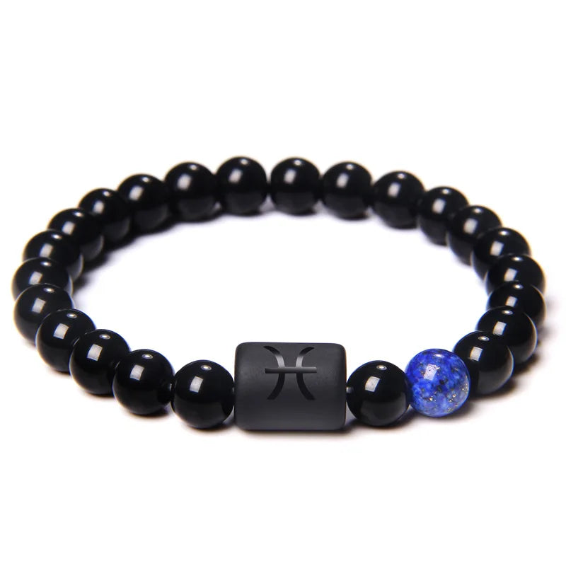 Black Onyx Zodiac Sign Bracelet - MysticPavilion