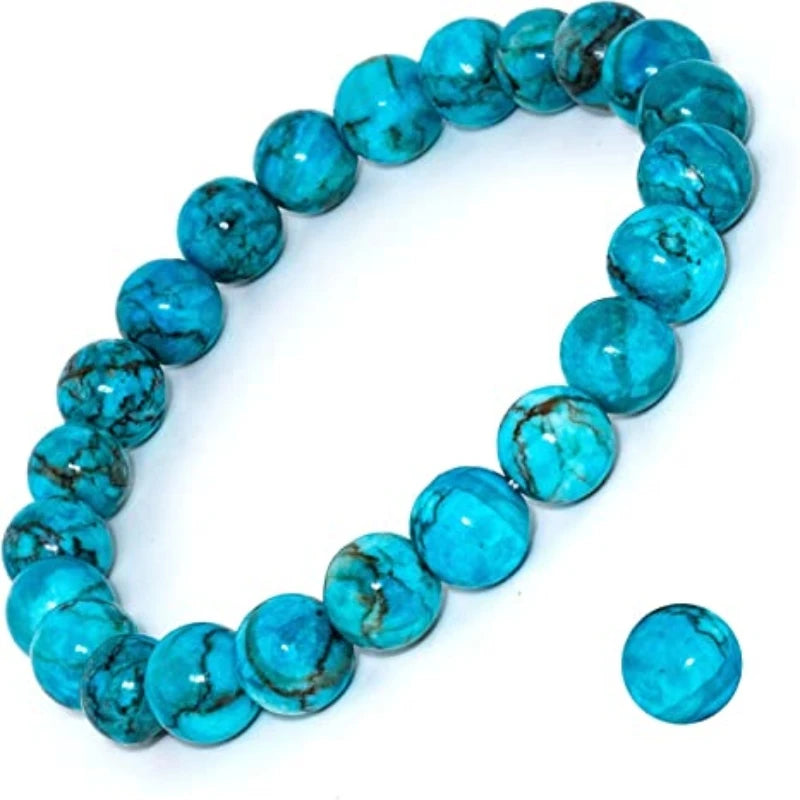 Blue Turquoise Beaded Bracelet For Protection And Healing - MysticPavilion